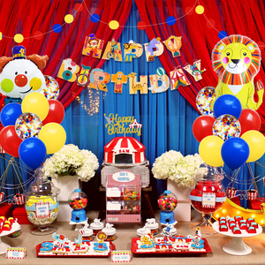 Décoration de fête d'<span class=keywords><strong>anniversaire</strong></span> sur le thème du cirque Nicro, décoration de fête de naissance, décoration d'<span class=keywords><strong>anniversaire</strong></span> pour enfants, fournitures de fête de cirque - Product Image 6