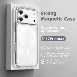 Funda Deportiva para Teléfono Azlefo, Nuevo Diseño para 17 Pro Max, Magnética, Antigolpes, Antiamarillamiento, Transparente, Acrílico+TPU - Product Image 6