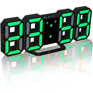 2021 hot sale home decorate 3D LED wall clock with big numbers