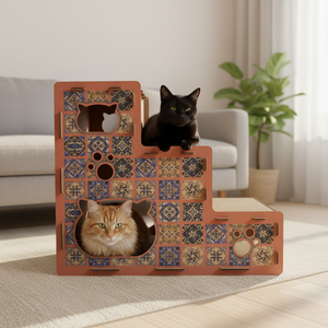 Luxury Three-Layer Eco-Friendly <strong>Cat</strong> <strong>Tree</strong> Scratcher With Multi-Functional Play Rest Design Durable Corrugated Paper Construction - Product Image 1