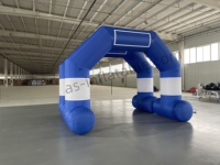 Arche gonflable personnalisée entièrement imprimée avec base stable, en PVC imperméable, pour événements de course et marathons