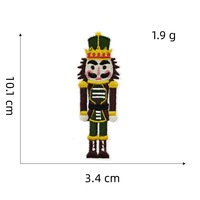 Nouvelles Écussons en Tissu Soldat Marionnette en Bois Personnages de Dessins Animés Brodés à la Machine en Polyester Décoratifs Thermocollants pour Chapeau