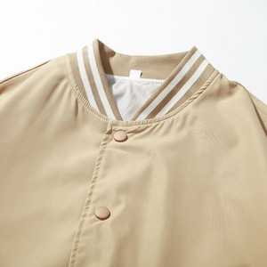 รับสั่งทำเสื้อแจ็คเก็ตเบสบอลแบบมีแขนเสื้อออกแบบเอง แจ็คเก็ตวาร์ซิตี้สำหรับผู้ชาย สไตล์วิทยาลัย - Product Image 2