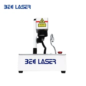 Mini smart White with axis of rotation Laser Marking Machine for most metal a small amount of plastic PVC ABS
