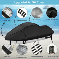 Housse de jet ski 3 places de qualité supérieure, résistante aux UV, de qualité marine, avec 2 aérations, améliorée, robuste, en tissu 420D imperméable.
