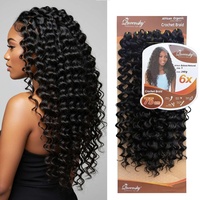 Superbe cheveux synthétiques tressés 30 pouces 6x Beleza Deep Curly Twist Gogo Curl, 240g, extension de cheveux noir naturel, vente en gros