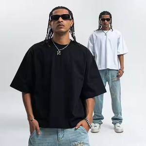 T-shirt Homme Luxe Vintage Surdimensionné Lourd 100% Coton Imprimé à l'Écran Col Rond Respirant Décontracté Longueur Classique Coupe Boxy - Product Image 1