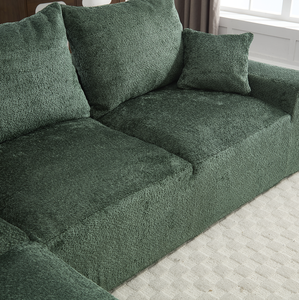 Stylish Chenille Convertible L-Shaped Sofa <b>Set</b> Excellent Touch Intimate Comfort <b>Large</b> Seated Depth Free Stretch Full Compression - Product Image 5