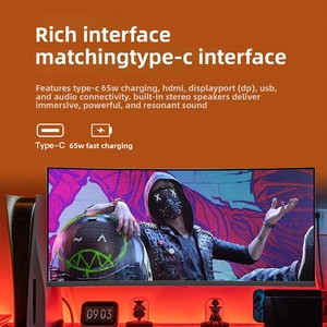 Moniteur de jeu incurvé NanoIPS 4K de 34 pouces, moniteur IPS de 38 pouces, moniteur <span class=keywords><strong>5K</strong></span> de 49 pouces avec réglage en hauteur, rotation, interface Type-C, écran partagé - Product Image 4