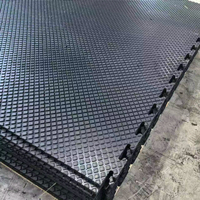 Tapis de sol pour écurie de chevaux en caoutchouc noir 12/17/19 mm avec dureté ShoreA65, découpe et moulage sur mesure, design en nid d'abeille