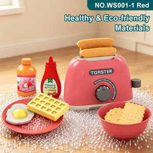 LEZA BABY Ensemble de cuisine éducatif pour enfants, jouet de simulation avec <span class=keywords><strong>grille</strong></span>-<span class=keywords><strong>pain</strong></span> et mixeur, ustensiles inclus, vente en gros à prix abordable - Product Image 5