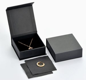 Luxury Magnetic Jewelry <b>Box</b> with Flip Lid Square Ring <b>Earring</b> Necklace Packaging Gift <b>Box</b> for jewelry brands - Product Image 4