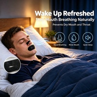 Bandes buccales pour le sommeil, ruban adhésif élastique en tissu pour la bouche avec fente centrale pour la nuit, OEM ODM Marque Privée Vente en Gros