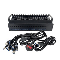 Boîtier de Farming de Téléphones Gratuits (Click Farm Box) Android 20 USB Ethernet 20 Ports USB HUB pour Téléphones Mobiles Transsion Tecno Infinix Itel HONOR