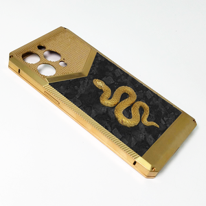 Per iPhone 15 Pro Max <span class=keywords><strong>Cover</strong></span> per telefono di fascia alta <span class=keywords><strong>con</strong></span> accessorio serpente <span class=keywords><strong>con</strong></span> <span class=keywords><strong>Cover</strong></span> in fibra di carbonio forgiata nera custodia per telefono 2-in-1 - Product Image 2