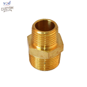 ข้อต่อทองเหลืองแบบกำหนดเอง <span class=keywords><strong>YOD</strong></span> ขนาด 1/2*3/8 นิ้ว สำหรับน้ำและแก๊ส ข้อต่อแบบ NPT ตัวผู้-ตัวผู้ สำหรับต่อท่อ  อะแดปเตอร์ทองเหลืองแบบหกเหลี่ยม - Product Image 1
