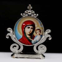 Icône catholique orthodoxe Andrew Jésus Décor Figurine Vierge Marie Décoration de table de voiture pour Noël Souvenirs d'église de Pâques