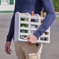 Support de bouteille en polypropylène expansé (EPS) personnalisé, matériau de protection antichoc et isolant pour emballage et stockage