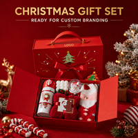 Coffret cadeau de Noël, panier cadeau de Noël avec couverture, tasse, crème pour les mains, calendrier, accessoires de Noël, plusieurs styles disponibles