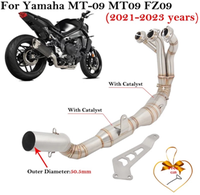 Sistem Knalpot Motor Yamaha MT 09 2021 Harga Pabrik, Baru OEM Stainless Steel 110*370mm, Pengganti Knalpot Lengkap
