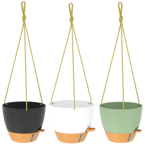 Jardinières suspendues de 8 pouces et 10 pouces pour plantes d'intérieur et d'extérieur, lot de 2, <span class=keywords><strong>pot</strong></span> <span class=keywords><strong>suspendu</strong></span> auto-arrosant - Product Image 2