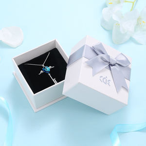 Collar con Colgante de Llave de Plata de Ley 925 de Lujo CDE, Chapado en Platino, con Piedra Preciosa de Cristal Austriaco, Certificado CMA - Product Image 6