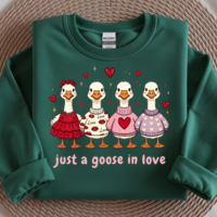 Transfert DTF mignon et adorable, motif canard coquette, drôle, pour la Saint-Valentin, prêt à presser, pour t-shirts et mugs