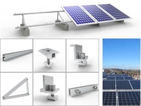Structure de montage de panneaux solaires pour toit plat haute résistance anti-corrosion avec kit de support de lest