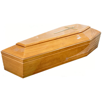 Ataúd Funerario Estilo Europeo Hecho a Mano, Modelo Paownia Adt Feral, con Diseño Personalizable, Capacidad de 220 Pulgadas Cúbicas