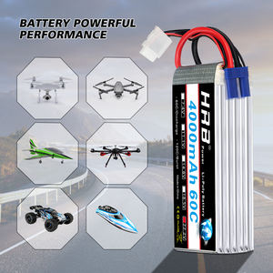 Batería Lipo HRB 6S 22.2V 4000mah para <span class=keywords><strong>Drones</strong></span>, 60C, Conector XT90, Enchufe EC5 para Autos RC, <span class=keywords><strong>Drones</strong></span>, Helicópteros y Aviones RC - Product Image 1