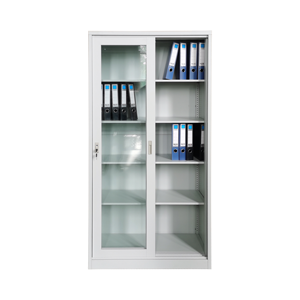 Tùy chọn hàng đầu 2 kính cửa trượt thép Tủ hồ sơ kim loại lưu trữ tủ thép tủ nội thất văn phòng nhà cung cấp - Product Image 4