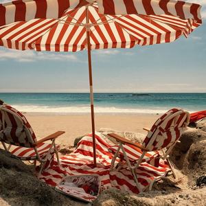 Impresión personalizada a rayas Retro tamaño grande restaurante mercado flecos paraguas lujo piscina <span class=keywords><strong>Patio</strong></span> café al aire libre Boho playa sombra paraguas - Product Image 2