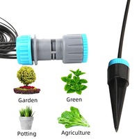 10 Nozel Kit Irigasi Tetes Mikro Otomatis untuk Kebun Rumah, Penyiraman Bunga, Tanaman Pot, Sayuran, Rumah Kaca, Berkebun