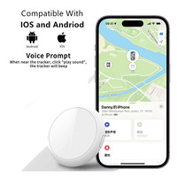 Localizador GPS Inteligente Certificado por MFi, Rastreador de Mascotas Antipérdida, Mini Buscador de Llaves, Tarjetero, Funciona con Apple y Android, Busca Mi Dispositivo