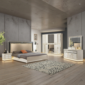 Bán Buôn Đầy Đủ Bằng Gỗ Lưu Trữ Giường Đặt Đồ Nội Thất Hoàn Chỉnh Gương Đầu Giường Gỗ Phòng Ngủ Đặt - Product Image 3