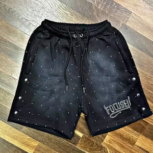 Rhinestone Luxury Custom <strong>Designer</strong> Men Long Sleeve Full Zip up Two Piece <strong>Tracksuit</strong> Sun Faded Jogging Sweatpants and Hoodie Set - Product Image 6