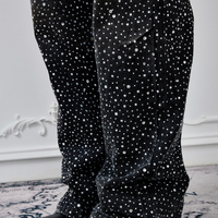 SHENGDE personnalisé hommes Stone-Washed Denim fermeture éclair jean style vintage de haute qualité avec strass décoration et bouton botte coupe