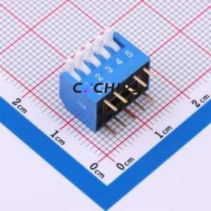 DP-5-B-T DIP Switch Through hole Component (THT),P=2.54mm Switch Piano Key Single Pole Single Throw 5 2.54mm - Product Image 1