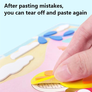 Autocollants 3D en mousse EVA pour les tout-petits 10 en 1 DIY Cartoon food Animal Painting Stickers Preschool Art Class Drawing Sticker - Product Image 3