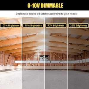 โคมไฟไฮเบย์แบบเส้นตรงสำหรับ SMD3030 DLC 150W/240W/400W/500W 6000K IP65 สำหรับโรงงาน อุตสาหกรรม โกดัง ร้านค้า ปรับความสว่างได้ รับประกัน 5 ปี - Product Image 5