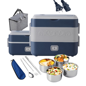 Boîte à lunch isotherme de grande capacité 2,4 L 200 W, chauffage électrique, peut être branchée sur une mini-cuiseuse à riz, boîte à lunch électrique - Product Image 1