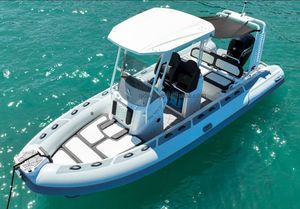 เรือยางอลูมิเนียม <span class=keywords><strong>Ocean</strong></span> Master 13 ฟุต แบบ Hypalon พร้อมเครื่องยนต์ติดท้ายเรือแบบเจ็ทสกี 60 แรงม้า รุ่น Double Model สำหรับเล่นเซิร์ฟ ตกปลา และใช้งานในทะเลสาบ - Product Image 5