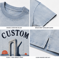 T-shirt vierge pour homme, coupe oversize et carrée, en coton épais 280 GSM, style streetwear, personnalisable avec logo (impression DTF/DTG), vente en gros, modèle le plus vendu