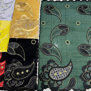 Grand Châle Respirant en Coton « Big Mama » 240*110 cm, <span class=keywords><strong>Foulard</strong></span> Floral Style Dubaï pour <span class=keywords><strong>Femme</strong></span> Musulmane, Africaine ou Indienne, Tendance Ethnique et Plein Air - Product Image 6