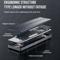 Clavier de jeu à 61 touches remplaçables à chaud avec touches imprimées latéralement, clavier mécanique à interrupteurs magnétiques pour ordinateur portable, PC, clavier pour joueurs