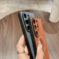 Nouveau étui de téléphone en cuir de trèfle de haute qualité pour Samsung Galaxy S25 Edge S24 Ultra S24 FE S23 S22 Plus couverture de Charge magnétique