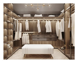 Armoire moderne de luxe, designs d'armoires, séche-linge, chambre principale, armoire double à 8 portes pour fille - Product Image 5