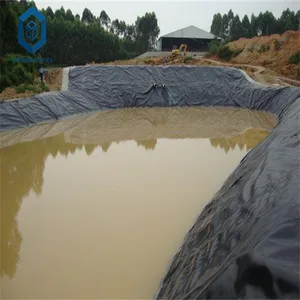 ซับบ่อโพลีเอทิลีนเสริมแรงสีดำฟาร์มเขื่อนหลุมซับ Geomembrane กันน้ำ1มม. สำหรับโครงการเขื่อนในปากีสถาน