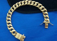 Chaînes cubaines de 15 mm de large avec fermoir à boîte, acier inoxydable plaqué or 18 carats, collier chaîne cubaine, fabrication de haute qualité, chaînes cubaines épaisses