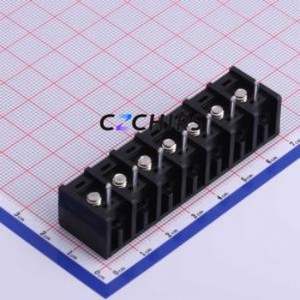 HB9500-9.5-7P Barrier Terminal Block Through hole Component (THT),P=9.5mm Connector Three Sides 9.5mm 1x7P Straight Pin - Product Image 2